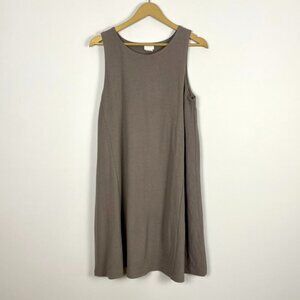 Sigrid Olsen Taupe Sleeveless Lined Dress